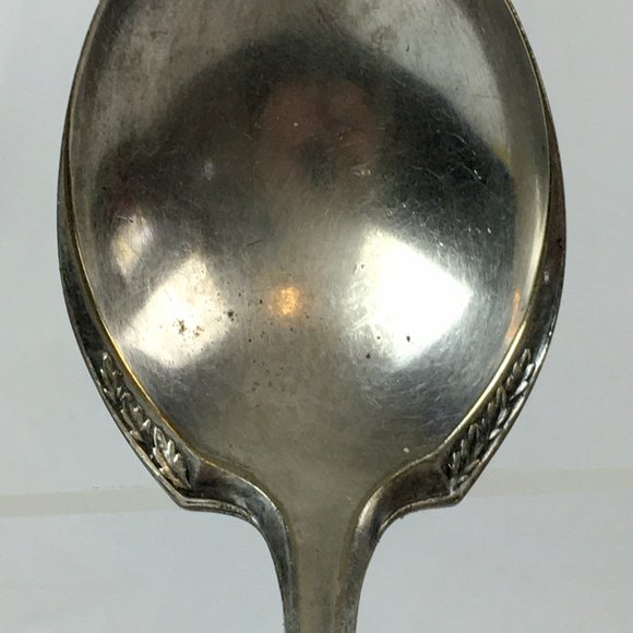 Vintage 1847 Rogers Bros Sterling Silver X3 Triple Plate Sugar Shell FANCY Spoon - Picture 3 of 8